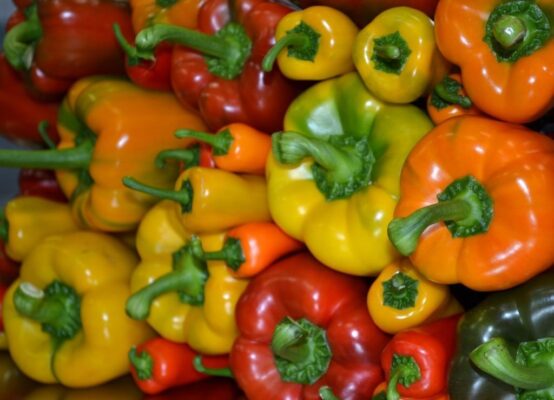 California peppers in red, green, yellow and orange from Armenia